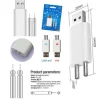 Angelspezi USB-Ladegerät für 2 Stabbatterien inkl 2 AKKU Batterien