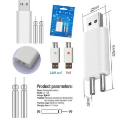 Angelspezi USB-Ladegerät für 2 Stabbatterien inkl 2 AKKU Batterien