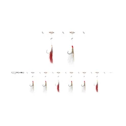 Daiwa GrandWave Makrelen-Vorfach 135 cm mit Federn rot / gelb