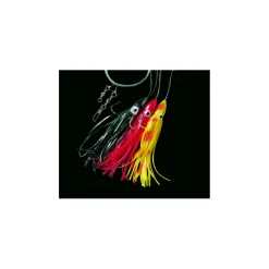 Dega Octopus-Vorfach 3 Arme Schwarz Rot Gelb