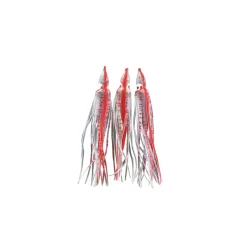Dega UV Oktopus 12cm rot transparent 3 Stück