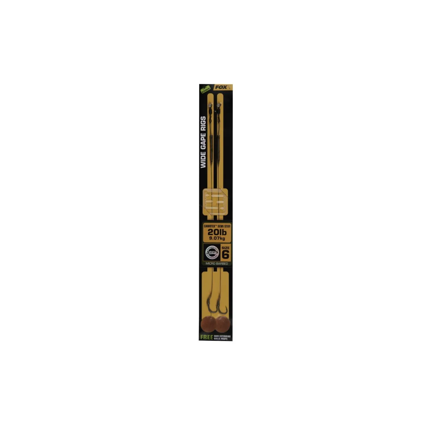 Fox Edges Wide Gape Rigs Camotex Semi Stiff