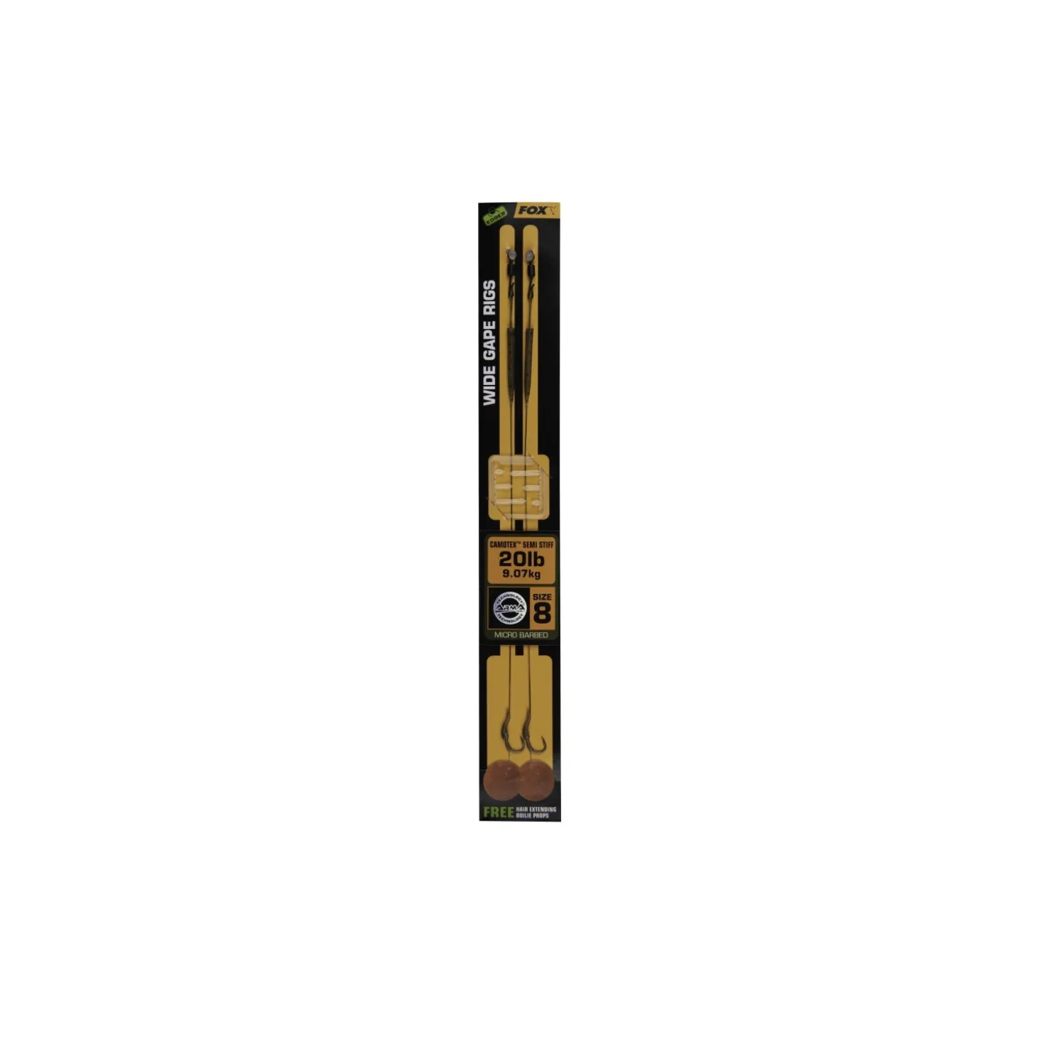 Fox Edges Wide Gape Rigs Camotex Semi Stiff