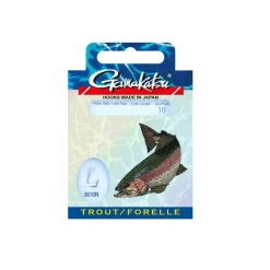 Gamakatsu gebundene Forellenhaken Nickel 100 cm