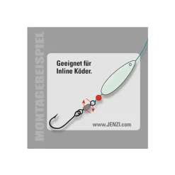 Jenzi Einzelhaken mit Wirbel und Perle