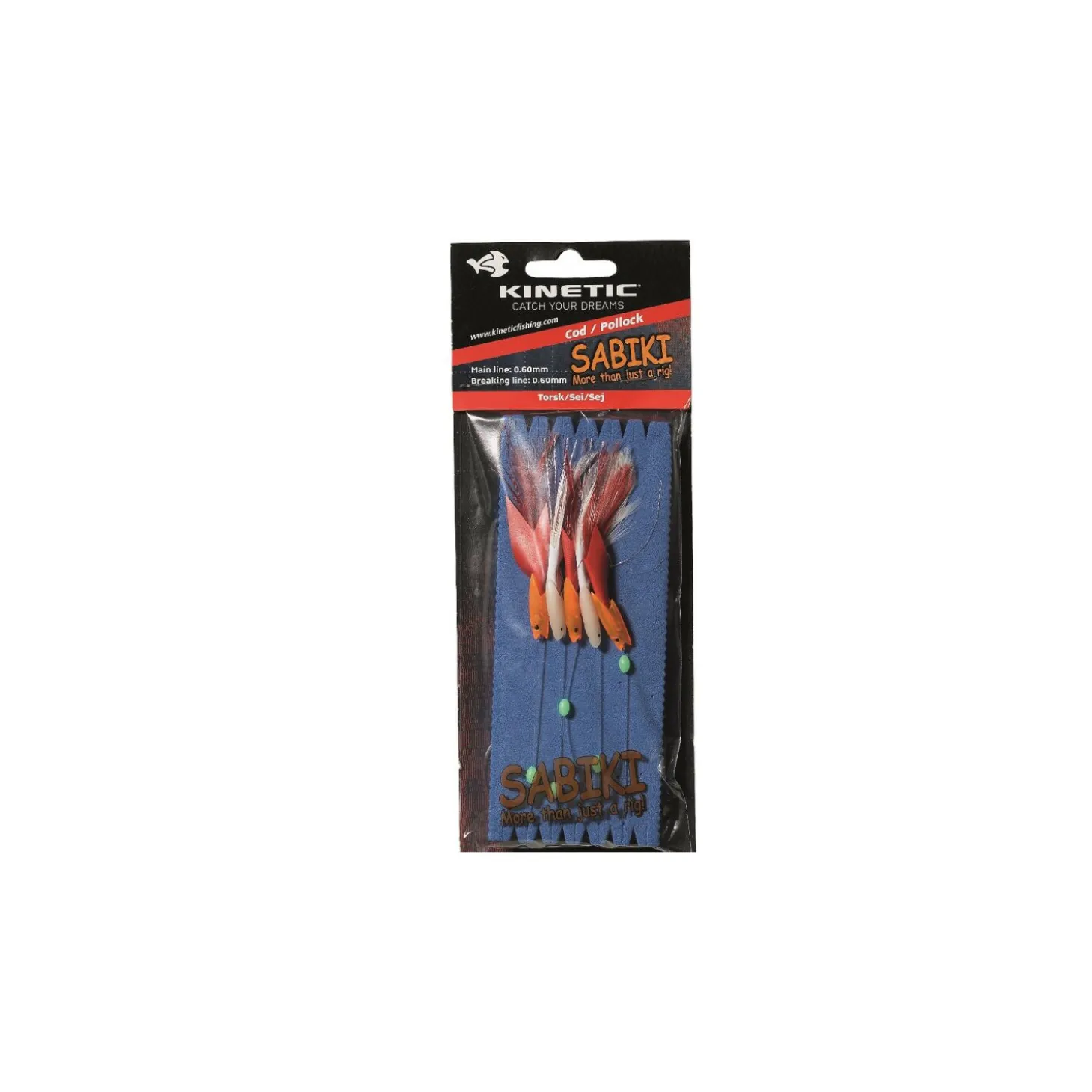 KINETIC SABIKI ALLROUND KROKSETT #1/0 185CM RED/WHITE
