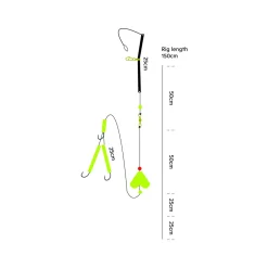KINETIC SABIKI HALIBUT GLIDER #10/0-#5/0 150CM GLOW