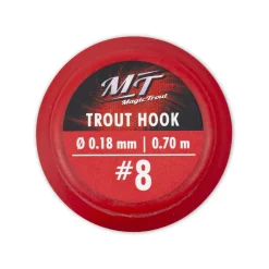 Magic Trout gebundene Forellenhaken silber 70 cm - Gr. 10