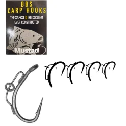 Mustad Karpfenhaken BBS Carp Hooks Wide Gap Gr.8 5 Stück