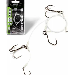 Quantum #4 Mr. Pike Ghost Traces Bait-Release-Rig weiß Haken: 3 Vorfach: 50cm