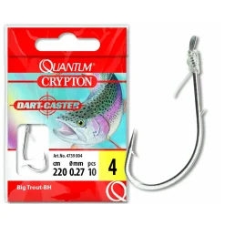 Quantum Crypton Big Trout-BH Vorfachhaken Silber 220 cm