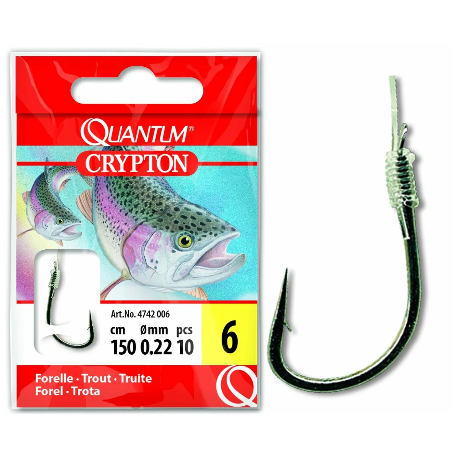 Quantum Crypton Forelle Vorfachhaken Black Nickel 70 cm