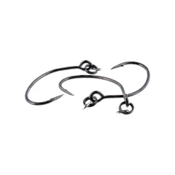 Rigged Seatrout Single Hooks schwarz Gr.2 8 Stück